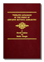 Thematic Catalogue of the Works of Giovanni Battista Sammartini